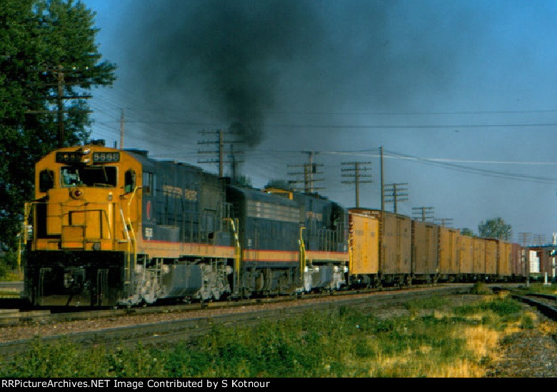 NP (BN) freight in Mpls MN on the BN in 1971.